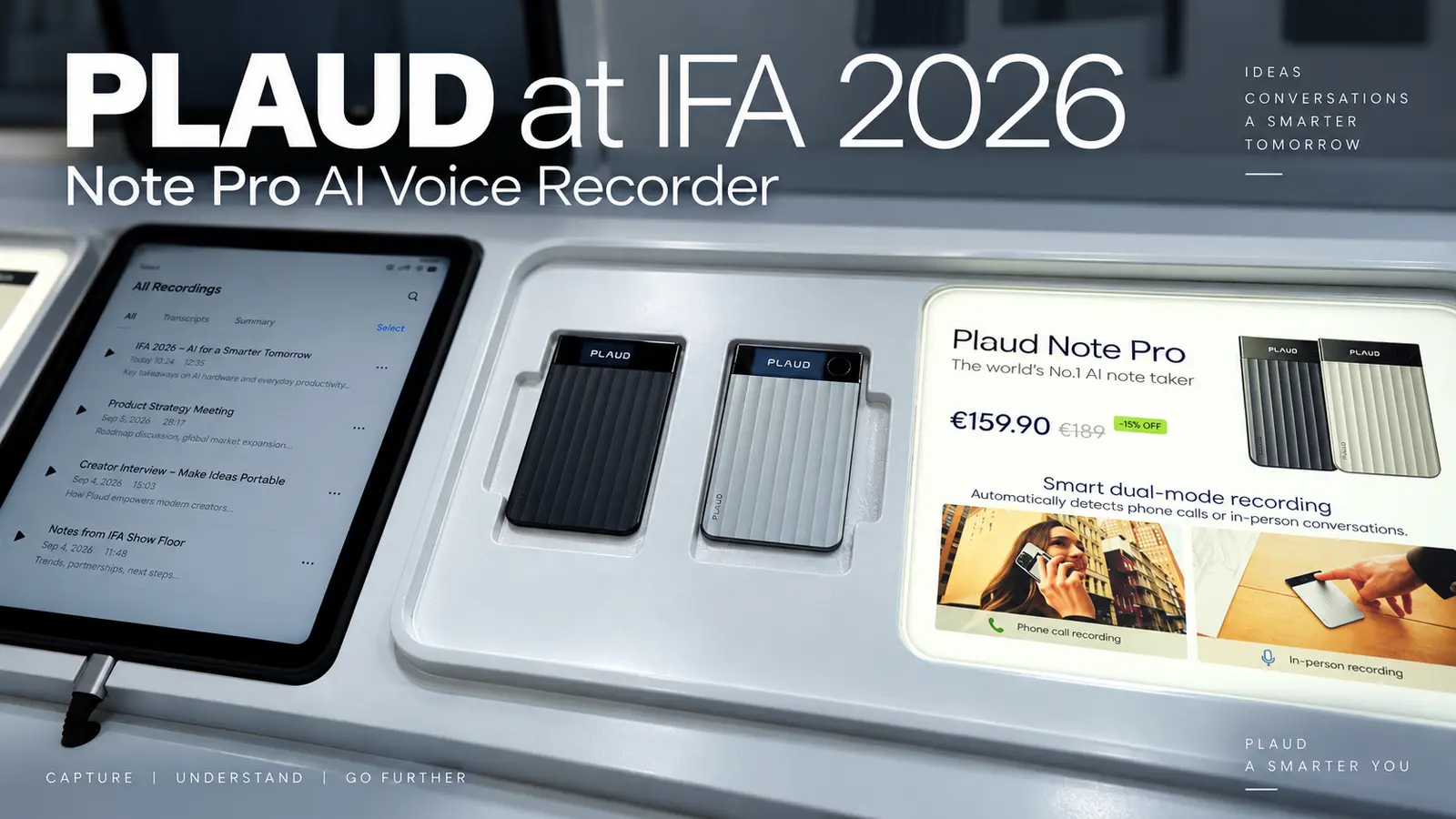 Plaud na IFA 2026: záznamníky k AI asistentům v Berlíně