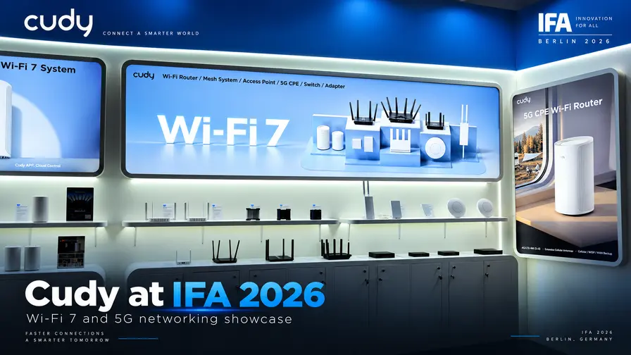 Cudy na IFA 2026: 5G průmyslové routery a Wi‑Fi 7 novinky